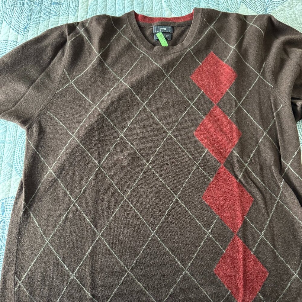Men's XL cashmere argyle sweater